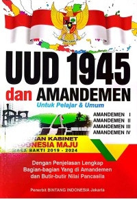 Image of Uud 1945 & amandemen untuk pelajar dan umum